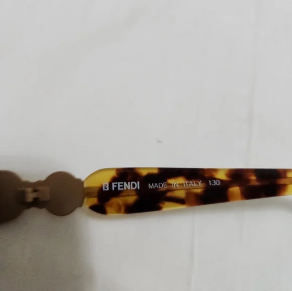SOLD!!!!!Vintage FENDI  Tortoise Sunglasses with Iconic Logo on Temple - Picture 3 of 10